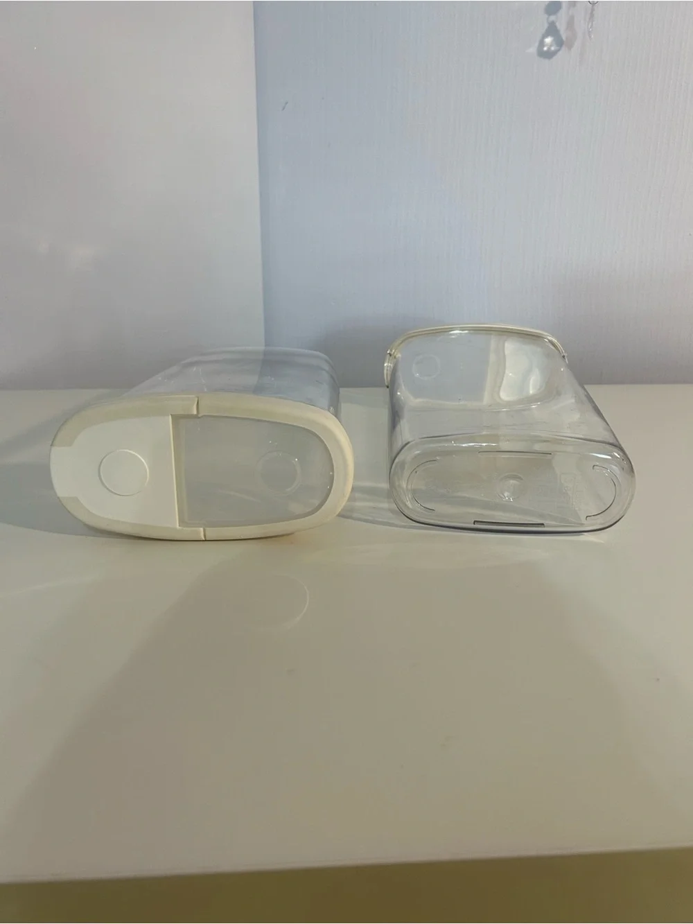 IKEA Clear Food Storage Canisters with Cream Flip Lids (Set of 2)